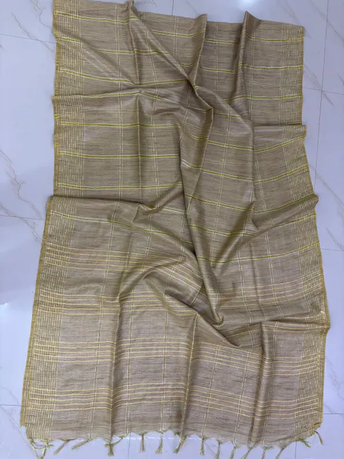 Soft Banswada Tissue Saree with Elegant New Checks & Woven Design